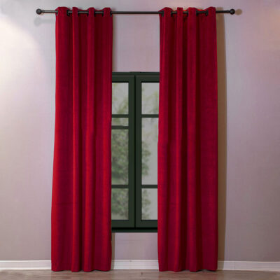 پرده مخمل قرمز ماتیکی گارنت